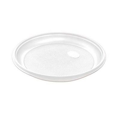 Тарелка бессекционная десертная ЭКО ПС D=165мм цвет Белый (3,5г) И (х100/2400)
